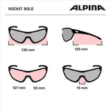 Kolesarska očala Alpina Rocket Bold black matt (»mirror silver« leča)