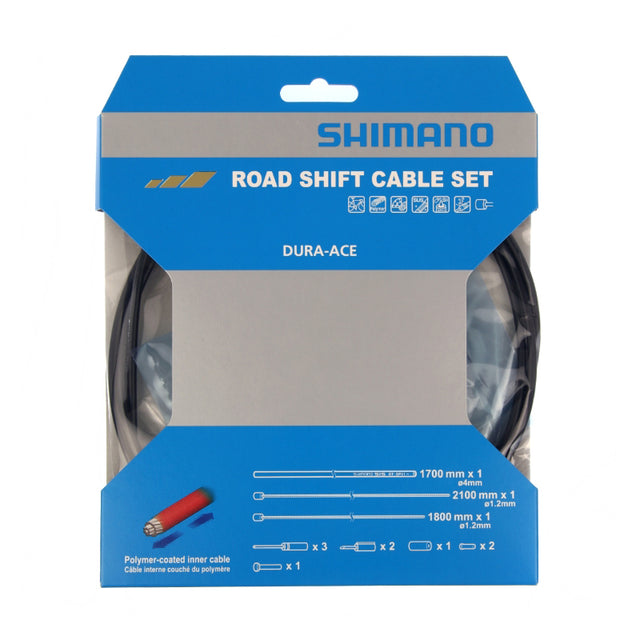 Set bovdnov in žici za prestave Shimano Dura-Ace Road Polymer (black)