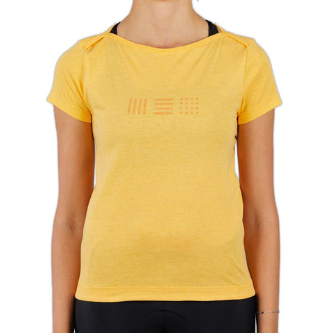 Ženska kolesarska majica s kratkimi rokavi Sportful Giara (yellow)
