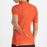 Ženski kolesarski dres s kratkimi rokavi Sportful Flare (pompelmo)