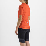 Ženski kolesarski dres s kratkimi rokavi Sportful Flare (pompelmo)
