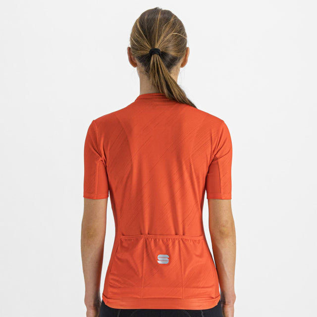 Ženski kolesarski dres s kratkimi rokavi Sportful Flare (pompelmo)