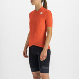 Ženski kolesarski dres s kratkimi rokavi Sportful Flare (pompelmo)