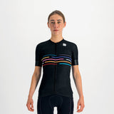Ženski kolesarski dres s kratkimi rokavi Sportful Velodrome (black)