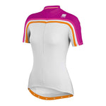 Ženski kolesarski dres s kratkimi rokavi Sportful Allure (white plum)