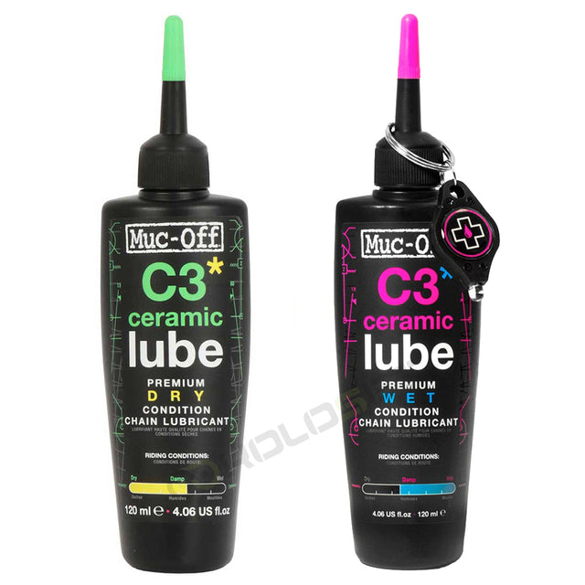»Duo pack« mazivo za verigo Muc-Off C3 Ceramic Dry Lube + C3 Ceramic Wet Lube (120 ml + 120 ml) (100 ml)