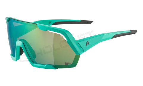 Kolesarska očala Alpina Rocket Q-Lite turquoise matt (»mirror green« leča)