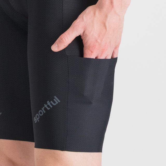 Moške kratke kolesarske bib hlače z naramnicami Sportful Hyperepic (black)