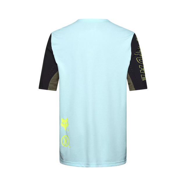 Moški kolesarski dres s kratkimi rokavi Fox Defend Elevated (light blue)