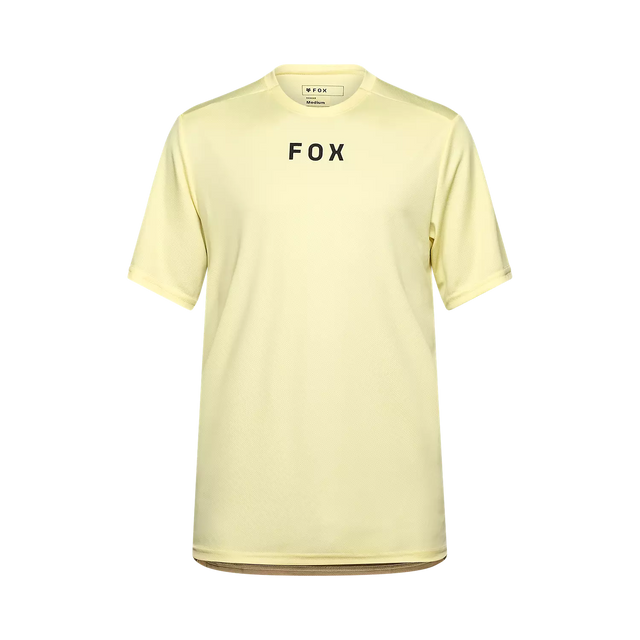 Moški kolesarski dres s kratkimi rokavi Fox Ranger Wordmark (lemonade)