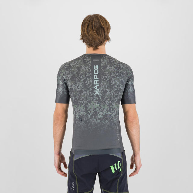 Moški kolesarski dres s kratkimi rokavi Karpos Sarca (urban/mineral blue)