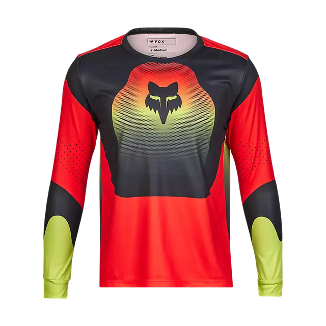 Otroški kolesarski dres z dolgimi rokavi Fox Ranger Revise (red yellow)