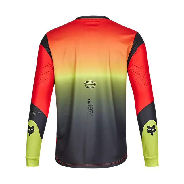 Otroški kolesarski dres z dolgimi rokavi Fox Ranger Revise (red yellow)