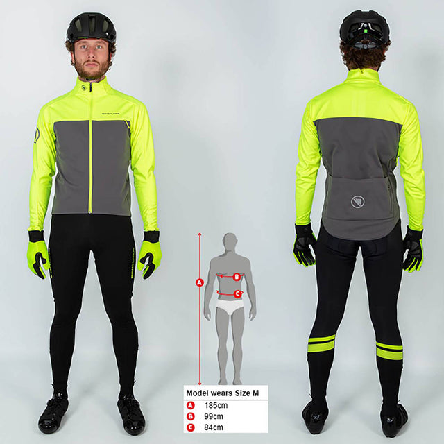 Moška kolesarska softshell vetrovka Endura Windchill II (hi-viz yellow)