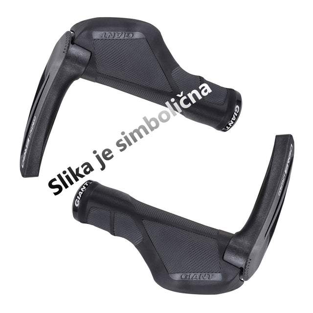 Ročaji za krmilo Giant Connect Ergo Max Plus /z rogovi (black/gray)