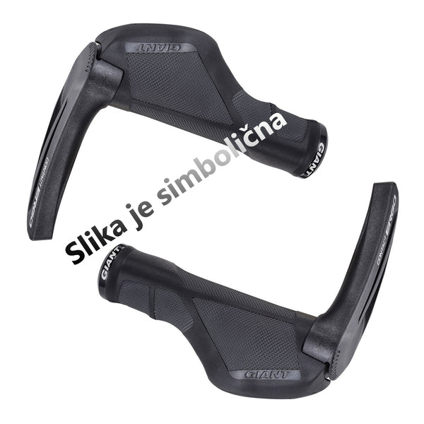 Ročaji za krmilo Giant Connect Ergo Max Plus /z rogovi (black/gray