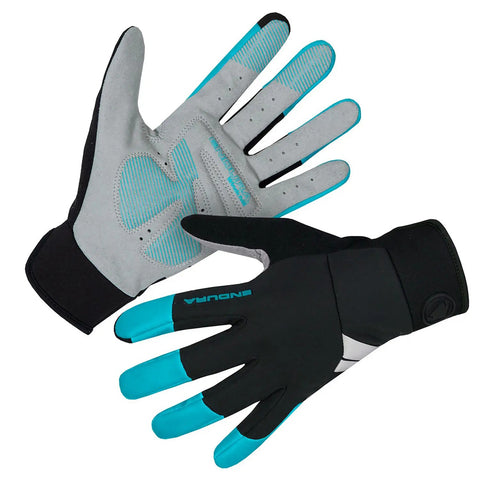 Ženske zimske kolesarske rokavice Endura Windchill (pacific blue)